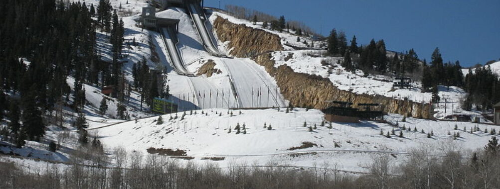 Utah Olympic Park During The Winter Day