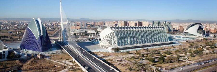 Valencia City of Arts and Sciences: modern architecture, nature, futuristic design, vibrant culture.