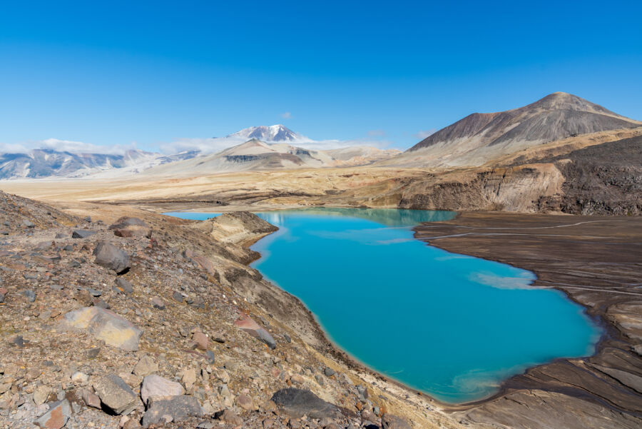 Expansive landscape of the Famous Valley of Ten Thousand Smokes in Katmai National Park