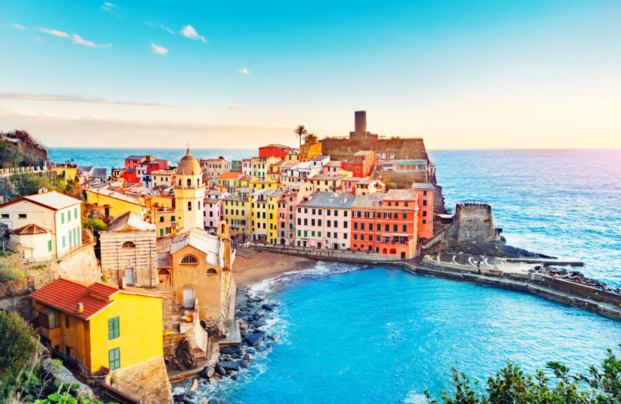 Scenic panorama of Vernazza, a vibrant village in Cinque Terre National Park