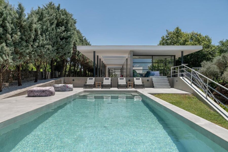 Pool amenity and villa of the Villa 7 in Crete