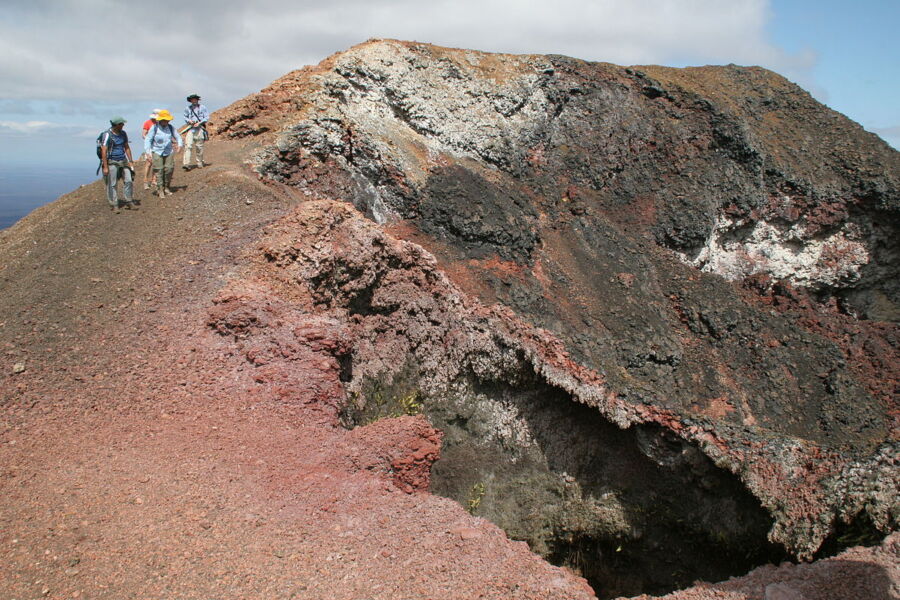 Hiking Sierra Negra volcano on Isabela Island
