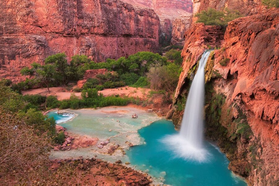 waterfall turquoise pool
