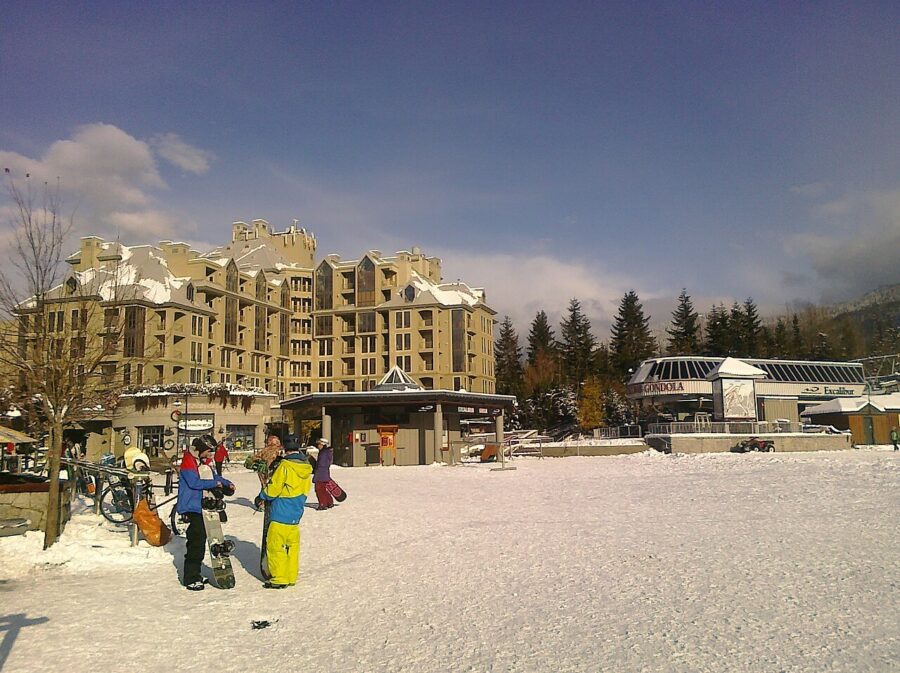 whistler village canada winter
