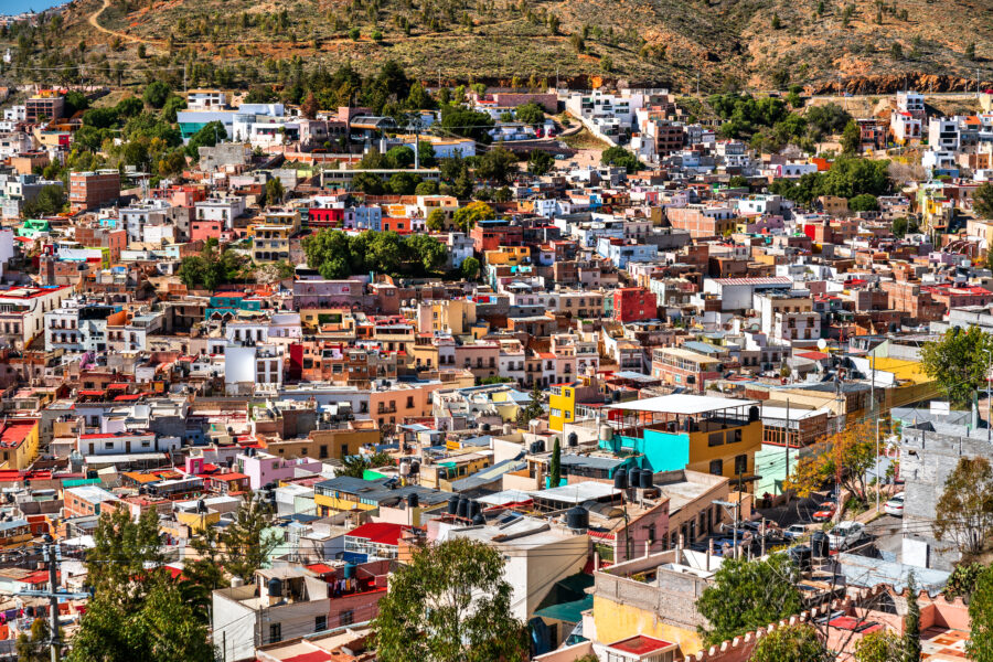 Panoramic view of Zacatecas from Bufa Hill, showcasing its historic architecture and UNESCO World Heritage status